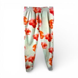 Nike Floral Joggers in Tan Size L